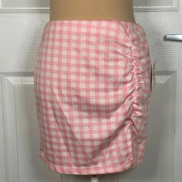 Altar'd State‎ Pink Gingham Skirt New - Picture 3 of 8